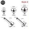 thumbnail image 4 of QQTDFG 5/7Pcs 16G Titanium Steel Labret Lip Piercings Accessories Helix Conch Piercing-Style 3, 4 of 9