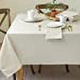 thumbnail image 2 of Benson Mills Textured Fabric Tablecloth (60" x 84" Rectangular, Flax/Beige/Taupe), 2 of 4