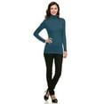 thumbnail image 3 of Vivian's Fashions Top - Turtle Neck Top (Teal, 1X), 3 of 3