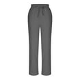 thumbnail image 5 of Plebaso Capri Pants for Women Straight Leg Cotton Linen Casual Capris Plain Cropped Pants with Pockets, 5 of 7