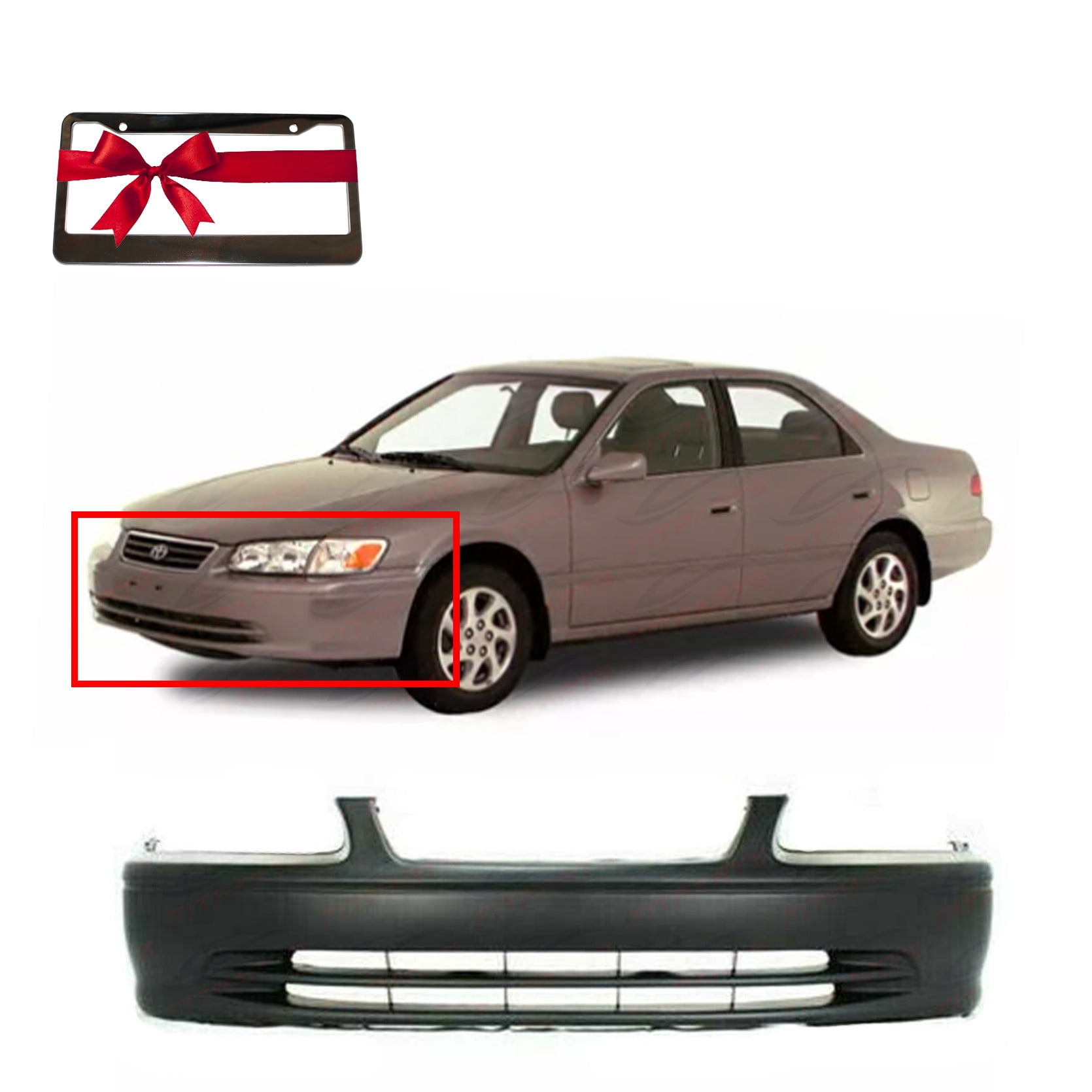 Front Plastic Bumper Cover Fascia For 2000 2001 Toyota Camry Ce Le Xle Sedan 00 01 New Primed And Ready For Paint To1000206 52119aa902 Walmart Com