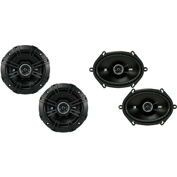 Kicker DSC680 6x8-Inch (160x200mm) Coaxial Speakers w/ 43DSC504 5.25" Coaxial Bundle
