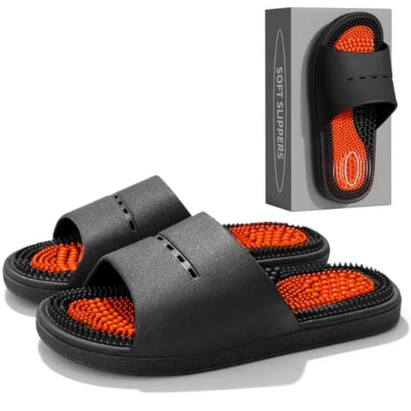 Pantuflas de Masaje de Acupresión Mottled Sky Gris para Alivio del Dolor para Hombre y Mujer