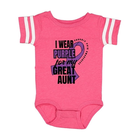 

Inktastic Chronic Pain I Wear Purple For My Great Aunt Gift Baby Boy or Baby Girl Bodysuit