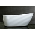 thumbnail image 2 of Kingston Brass VTRS683128 68-Inch Acrylic Oval Single Slipper Freestanding Tub with Drain in Glossy White, 2 of 9