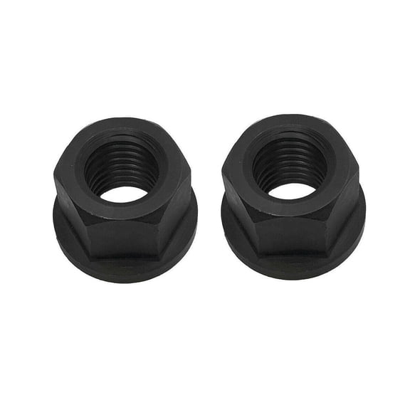 Set of 2 Pcs 5/16''-18 Thread Flange Nuts Heat Treated Steel, Black Oxide Finish