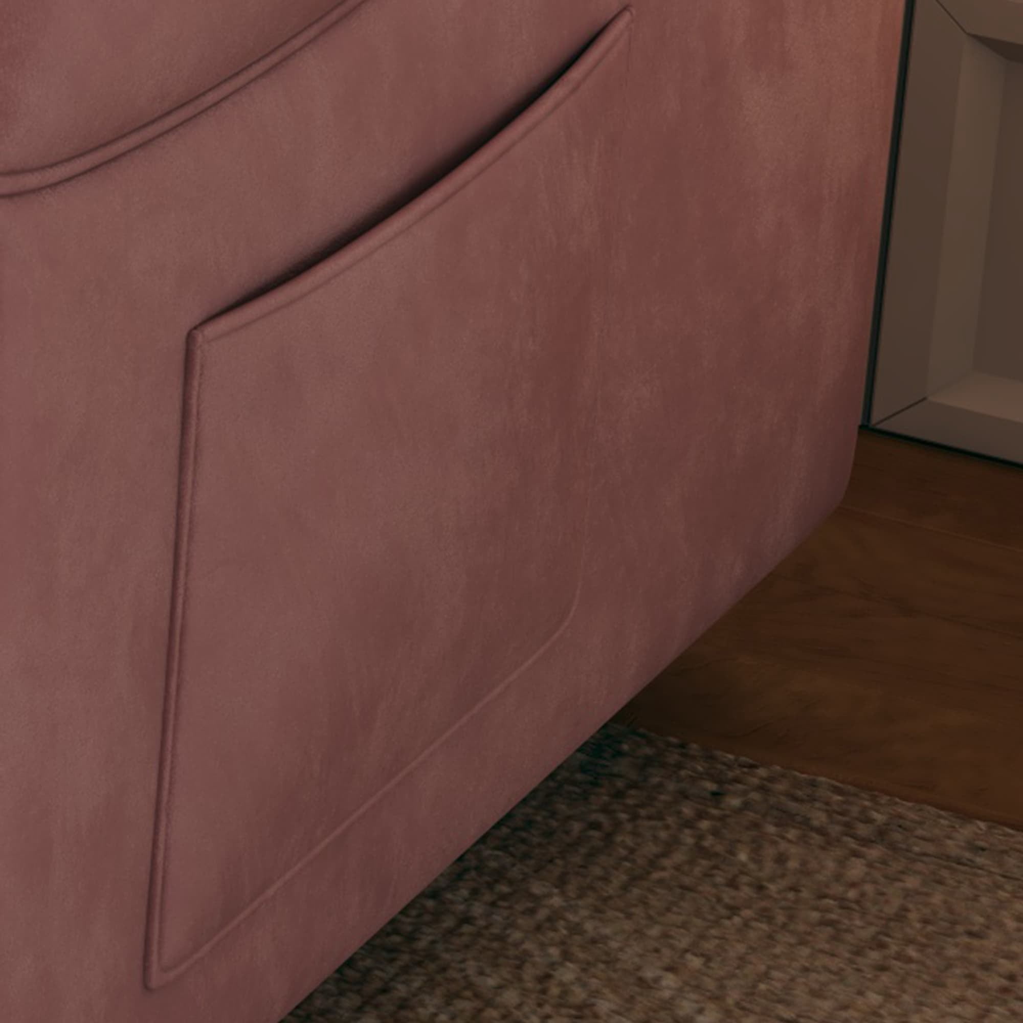 MAYEERTY 54" Velvet Convertible Sofa Bed, Pull Out Couch Beds Loveseat for Apartment, Living Room, Small Space, Pink