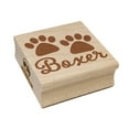 thumbnail image 1 of Boxer Dog Paw Prints Fun Text Square Rubber Stamp Stamping Scrapbooking Crafting - Small 1.25in, 1 of 7