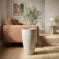 thumbnail image 4 of Ecobo 27.6 inches Eco-Friendly Round Pot Planter Vicenza Indoor/Outdoor use, Durable, Versatile & Lightweight, Designed by Brazilian Artisans, Contemporary All-Weather Design -White, 4 of 9