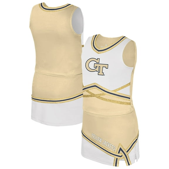 Girls Youth Colosseum Gold Georgia Tech Yellow Jackets Lollipop Park Cheer Two-Piece Set