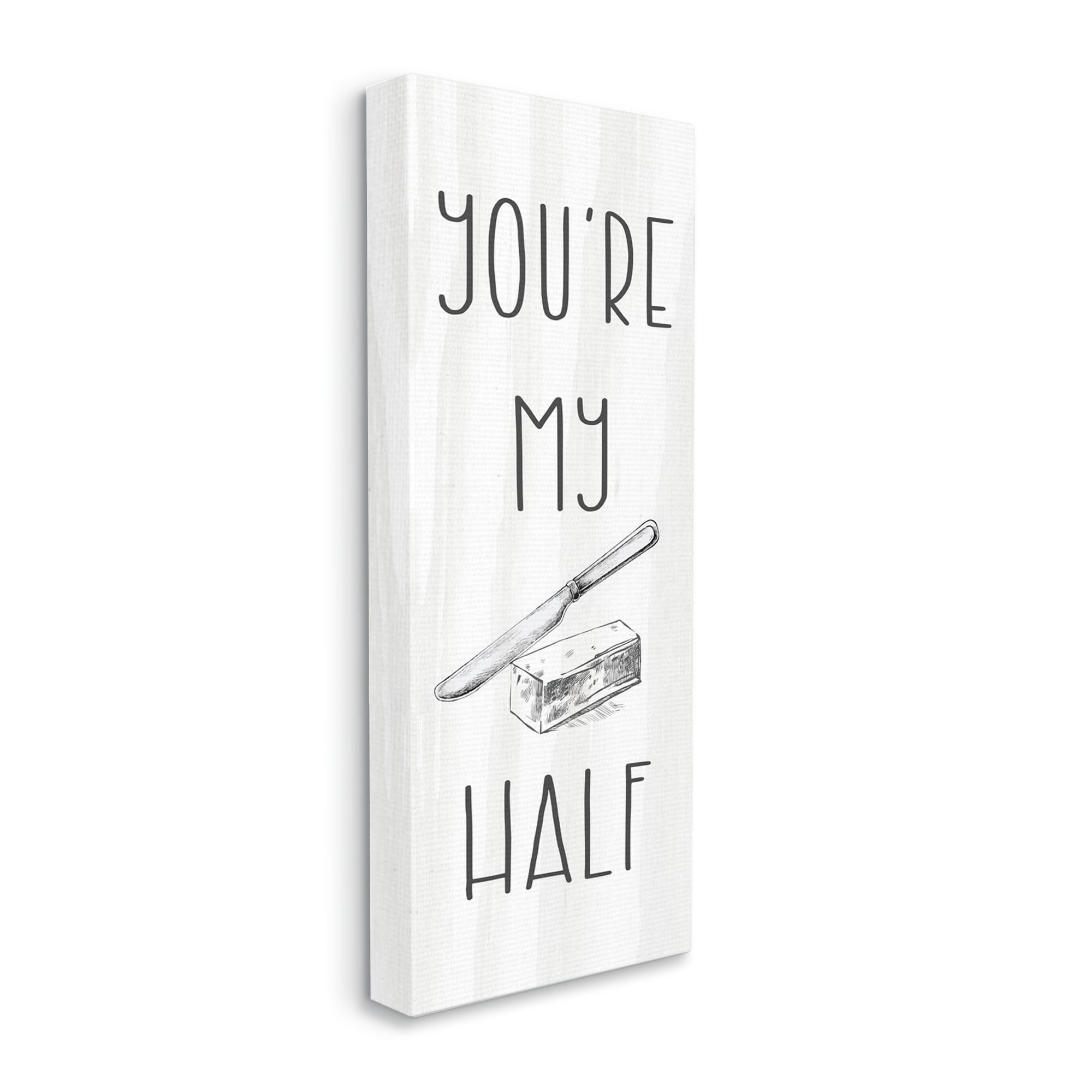 Stupell Industries My Butter Half Punny Romantic Kitchen Typography Graphic Art Gallery Wrapped Canvas Print Wall Art, Design by Daphne Polselli