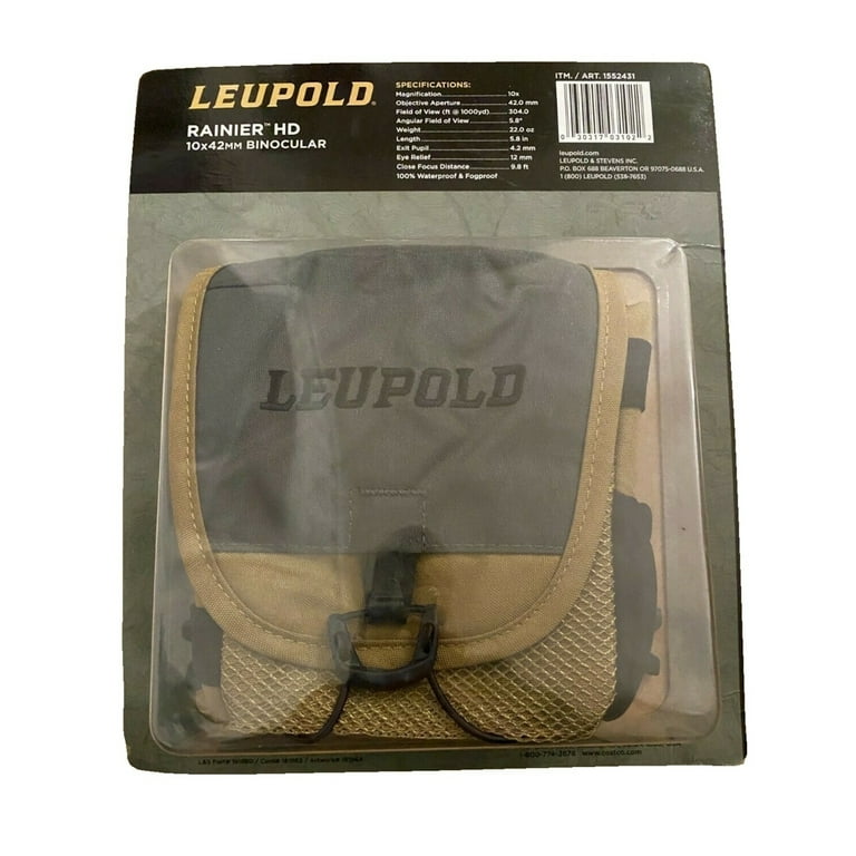 Leupold Rainer 10x42mm Binocular Flashlight Knife Bag Kit Black