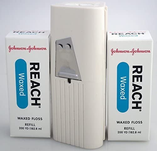 Johnson & Johnson Dental Floss 200 yd. Refill with Floss Dispenser (2 Refills + 1 Dispenser)