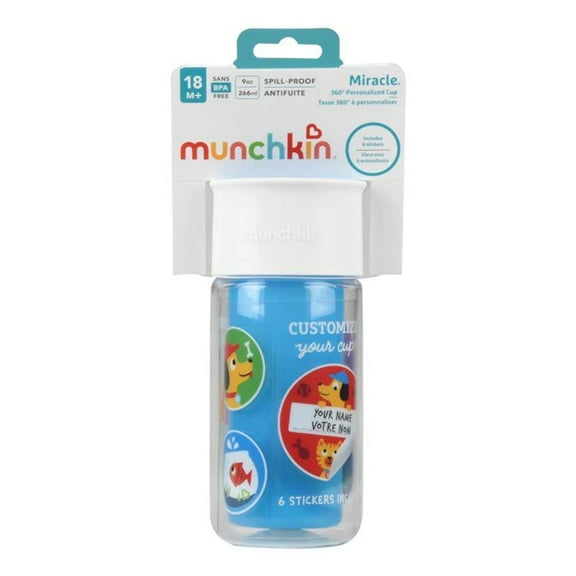 Munchkin® Miracle® 360° Insulated Sticker Sippy Cup, 9 oz, Color May Vary, Unisex
