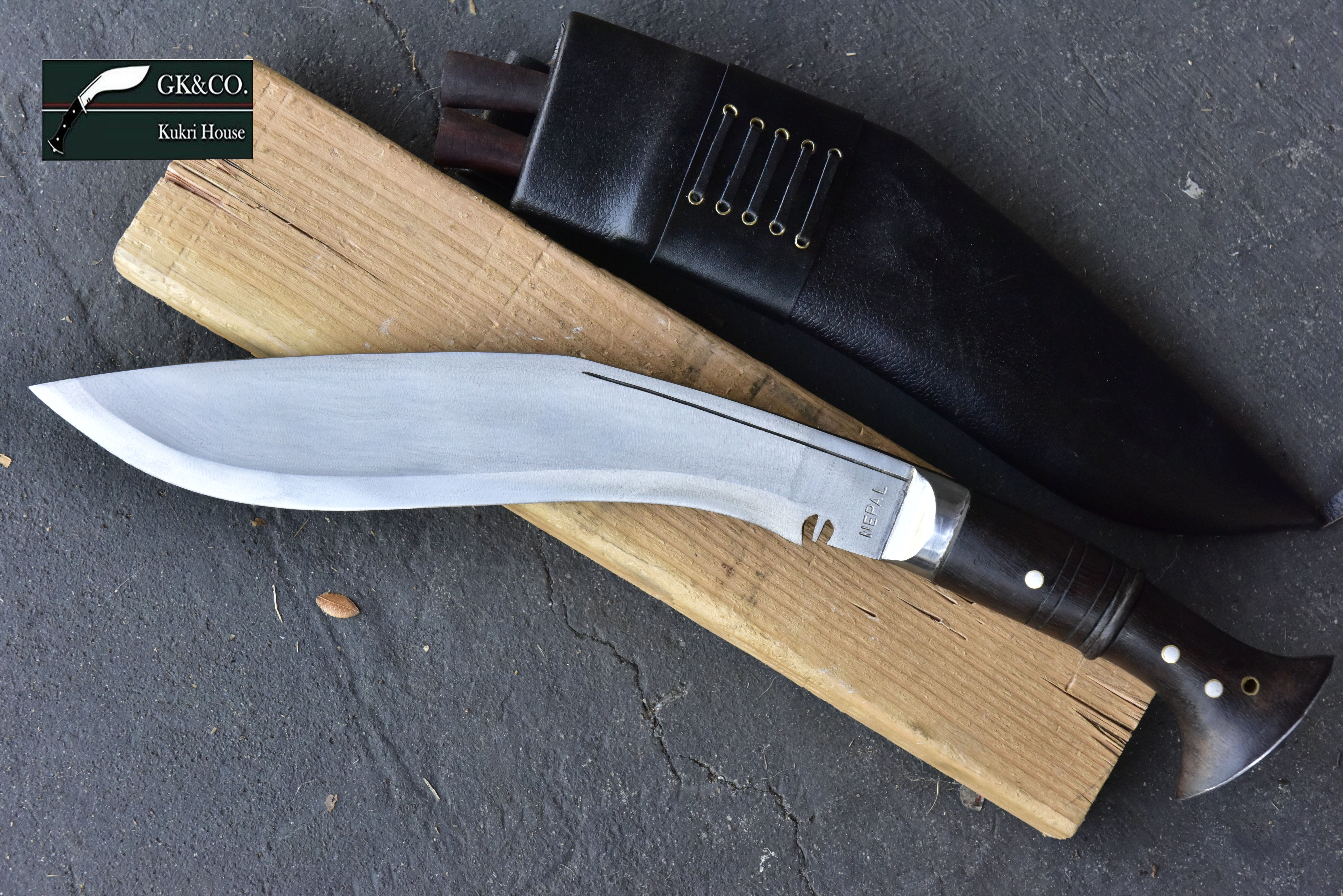 12 Blade World War II 'The Survival Alive' Kukri/Khukuri Full Tang with Black Leather Sheath-Handmade in Nepal