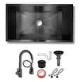 thumbnail image 1 of Tarja Negra 80x45 Submontar Para Cocina Una Tina con Mezcladora y Accesorios – KADINOX PLUS, 1 of 1