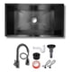 thumbnail image 1 of Tarja Negra 80x45 Submontar Para Cocina Una Tina con Mezcladora y Accesorios – KADINOX PLUS, 1 of 1