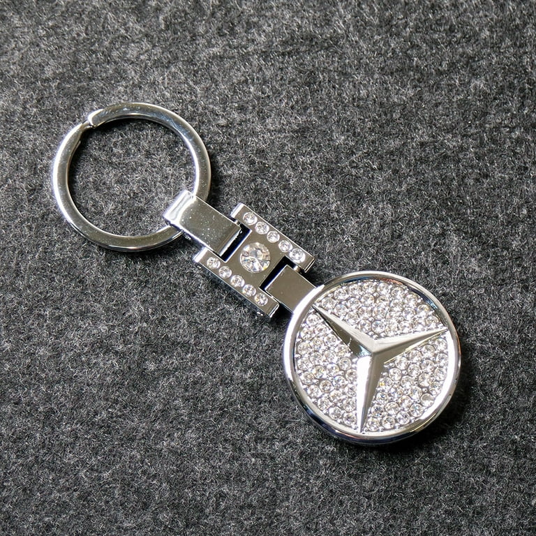 3D Mercedes Diamond AMG Logo Alloy Car Home Lady Keychain Ring