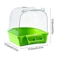 thumbnail image 3 of Cmunyle Cage Hanging Bird Bath Tub Anti Spatter Shallow Safety Design Detachable Easy Clean Bathing Box For Parrots Cockatiels Budgies Indoor Pet Bird Cage Supplies, 3 of 6