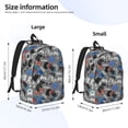 thumbnail image 4 of Rocae Video Game for Durable Canvas Backpack Leisure Large Bag Travel Rucksack Multi-function Backpack Medium, 4 of 8