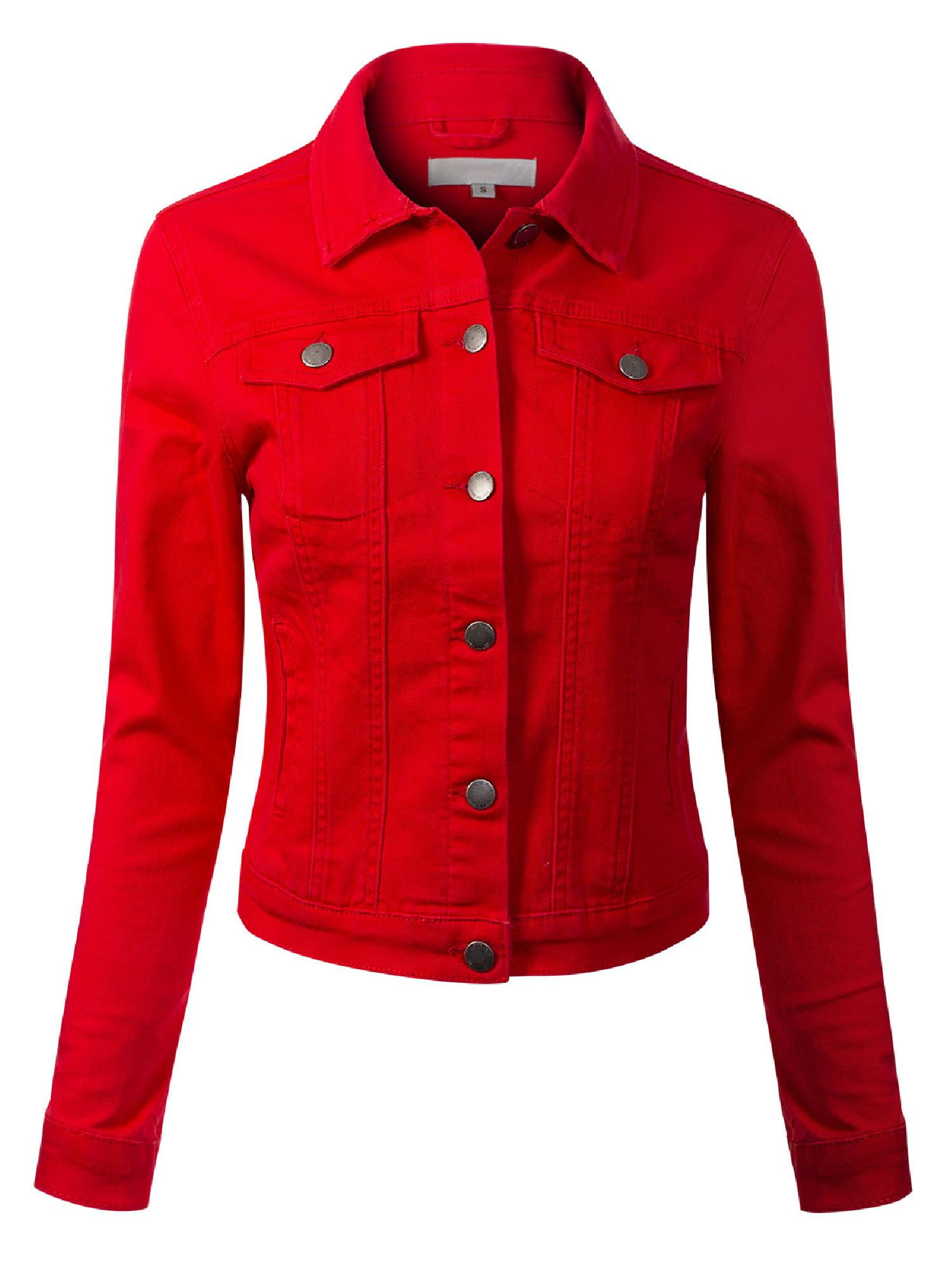 red denim jacket womens Troublesome 