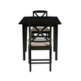 thumbnail image 6 of Linon Peake 3-Piece Drop Leaf Dining Set, Black, 6 of 17