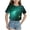 A161-Green, variant on Girls Summer Short Sleeve Shirt Kids Crewneck Curve Hem Soft Tunic Tops T-Shirts,Curve Hem(Purple,3-4 Years)