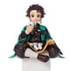 thumbnail image 1 of Anime Demon Slayer PVC figura de acción Nezuko Tanjirou Shinobu Zenitsu Hashibira Inosuke comer bolas de arroz Kimetsu No Yaiba muñeca juguetes, 1 of 4