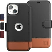 LUPA Legacy iPhone 13 Mini Wallet Case - Case with Card Holder - [Slim + Durable] for Women and Men - iPhone 13 Mini Flip Cell Phone case - Faux Leather - Folio Cover - Smoky Cedar