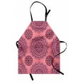 thumbnail image 1 of Purple Mandala Apron Ancient Filigree Art Inspired Ethnic Bohemian Kitsch Oriental Display, Unisex Kitchen Bib Apron with Adjustable Neck for Cooking Baking Gardening, Coral Fuchsia, by Ambesonne, 1 of 3