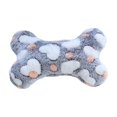 thumbnail image 3 of Bone-Shaped Pet Pillow for Small Dogs and Cats, Curved Neck Support Cushion, Soft Flannel Fabric, Washable, Cute Star Heart Paw Print Designs, Compact Travel Size, Cozy and Soft, 3 of 7