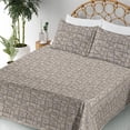 thumbnail image 3 of Ambesonne Stone Print Fitted & Flat Sheet with Sham 3 Pcs Set, Rock Look Pattern Print, Twin XL, Pale Grey Camel, 3 of 5