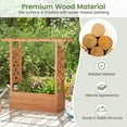 thumbnail image 5 of Gymax Raised Garden Bed Wooden Elevated Planter w/Side Trellis & Hanging Roof, 5 of 9