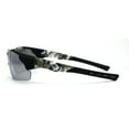 thumbnail image 4 of Mens Xloop Hunters Camo Half Rim Plastic Sunglasses Green White Silver Mirror, 4 of 4