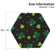 thumbnail image 2 of Naloa St. Patrick's Day8 Leather Coasters for Drinks, Durable Drink Coasters 4 Set for Tabletop Protection, Luxurious Home Décor and Housewarming Gift ( {designName})Hexagon, 2 of 6