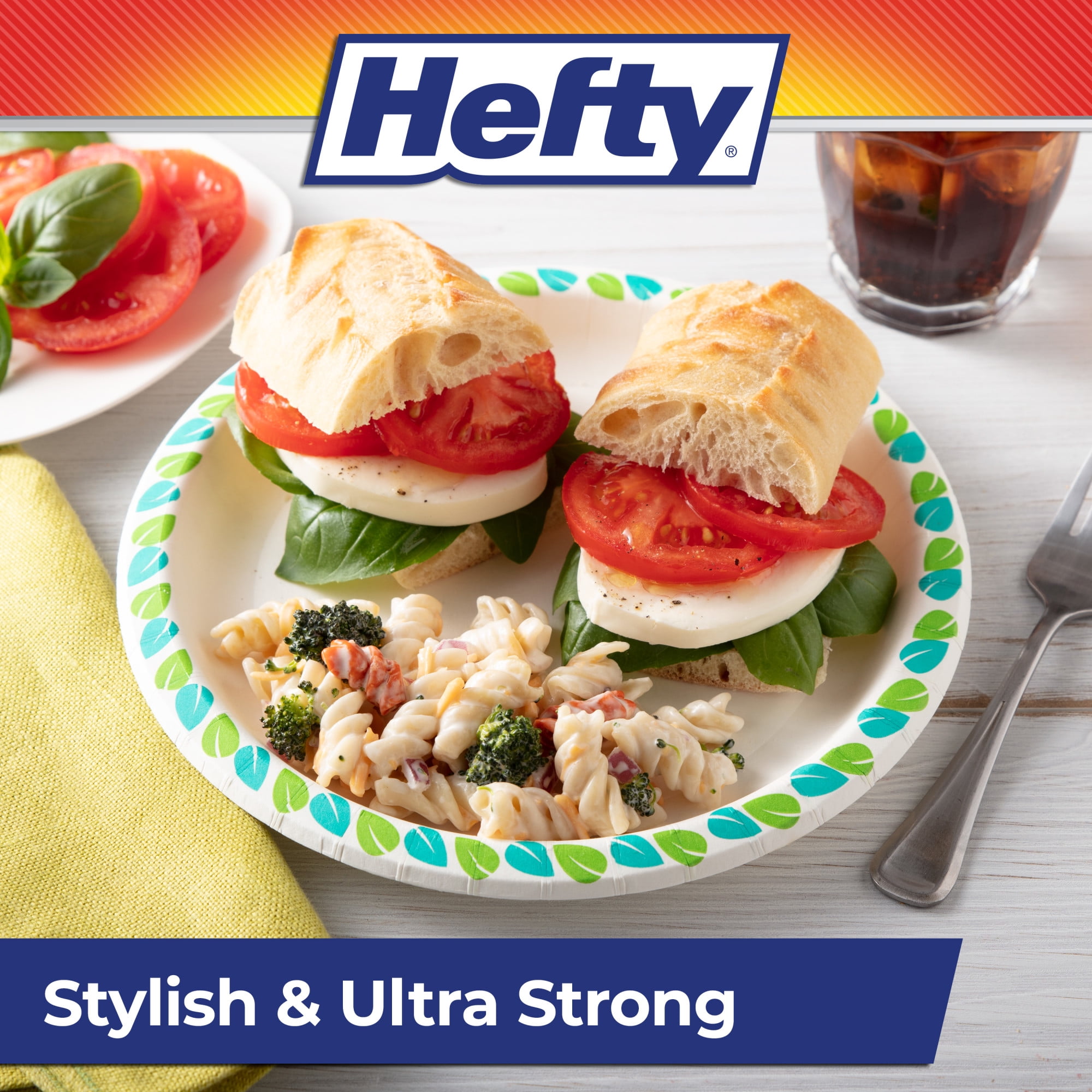 Hefty Brandclub Hefty Compostable Printed Paper Plates 8.6 Inch 20 Count