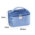 thumbnail image 2 of Bolso del maquillaje del terciopelo con los bolsos cosméticos de la manija con el tenedor del cepillo del maquillaje, 2 of 5