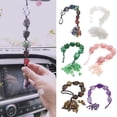thumbnail image 2 of Colgante de espejo retrovisor de automóvil de la suerte, buenos deseos, longevidad, adornos Fengshui, chakras, 2 of 5