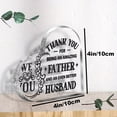 thumbnail image 4 of Heart Shaped Acrylic Ornament 3.9X3.9 Inch Thank You for Being an Amazing Father Husband Engraving Modern Tabletop Keepsake Multi Purpose Home Office Decor Gift Sentimental Present, 4 of 5