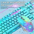 thumbnail image 3 of T3 Wireless Keyboard Mouse Combo,Rainbow Backlit 2.4G Rechargeable 2400DPI 6-Button Optical Mice+Pad, 3 of 8