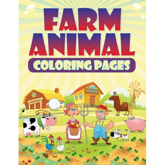 Farm Animal Coloring Pages (Paperback)