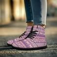 thumbnail image 2 of Psesaysky High-top Barefoot Shoes with Tribal Stripes Fox Women Casual Tennis Walking Shoes Wide Toe Box Zero Drop Sneakers, 2 of 7