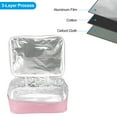 thumbnail image 4 of Uxcell 12.2"x9.6"x2.8" Portable Waterproof Insulated Lunch Tote Bag Lunch Box, Pink, 4 of 5