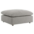 thumbnail image 2 of Modway Commix Upholstered Boucle Fabric & Solid Wood Ottoman in Light Gray, 2 of 8