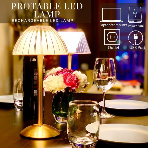 Neoglint Touch Cordless Rechargeable LED Lamp with 3 Light Colors, USB Dimmable Bedside Light for Bedroom, Office, Home, Bar