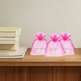 thumbnail image 2 of TABLZONE 100pcs Small Rosy Organza Favor Bags Party Wedding Decoration Pouches, 2 of 6