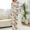 thumbnail image 2 of Top-kevin Women's Pajama Sets Seafood Fruit Pattern Long Sleeve Lounge Sets Pjs Sleepwear with Pockets, 2 of 12