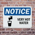 thumbnail image 4 of (2 Pack) Very Hot Water OSHA Notice Sign 18 Inch X 12 Inch Indoor / Outdoor Rust-Free Aluminum Metal Signs for Workplace, Workshop, and Construction Site, Made in the USA, 4 of 8