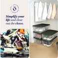 thumbnail image 6 of HOMZ 6-Quart Plastic Storage Bins with Snap-on Lids, Gray Lid, 20 Pack, 6 of 10