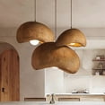 thumbnail image 2 of UEEYAC Japanese Dining Room Oval Pendant Light Wabi-sabi Home Decor Lamp Fixture, 2 of 23